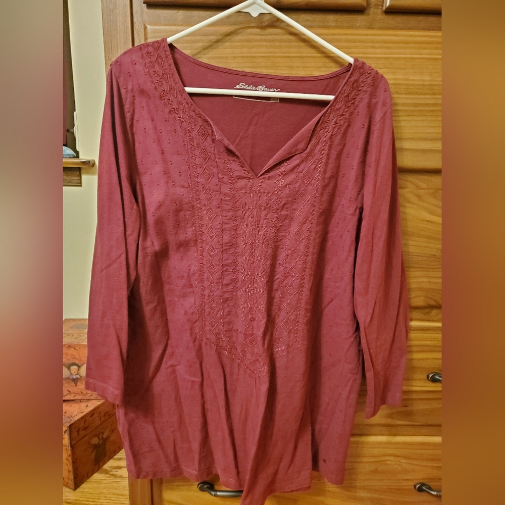 Large Eddie Bauer tunic style top